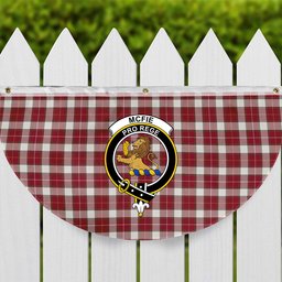 ScotsTee Shop Scottish McFie Dress Modern Crest Tartan Non-Pleated Fan Flag Bunting Banner