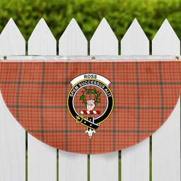 ScotsTee Shop Scottish Ross David Ancient Crest Tartan Non-Pleated Fan Flag Bunting Banner