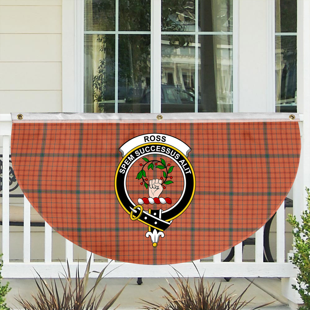 ScotsTee Shop Scottish Ross David Ancient Crest Tartan Non-Pleated Fan Flag Bunting Banner