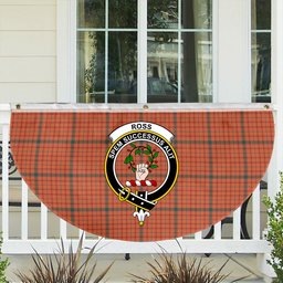 ScotsTee Shop Scottish Ross David Ancient Crest Tartan Non-Pleated Fan Flag Bunting Banner