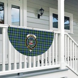 ScotsTee Shop Scottish McNeil of Barra Ancient Crest Tartan Non-Pleated Fan Flag Bunting Banner