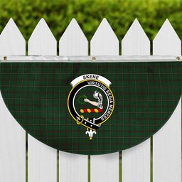 ScotsTee Shop Scottish Skene or Tribe of Mar Crest Tartan Non-Pleated Fan Flag Bunting Banner