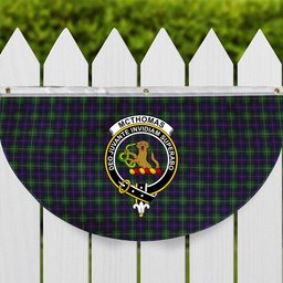 ScotsTee Shop Scottish McThomas Modern Crest Tartan Non-Pleated Fan Flag Bunting Banner