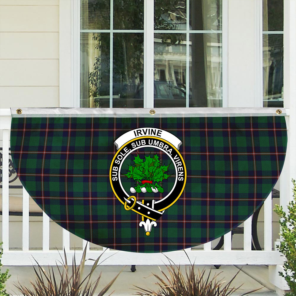 ScotsTee Shop Scottish Irvine Glenn Crest Tartan Non-Pleated Fan Flag Bunting Banner
