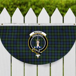 ScotsTee Shop Scottish MacKay Bonner Crest Tartan Non-Pleated Fan Flag Bunting Banner