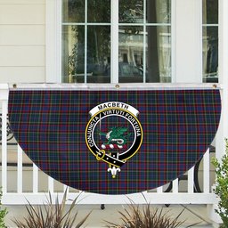 ScotsTee Shop Scottish MacBeth or MacLulich Crest Tartan Non-Pleated Fan Flag Bunting Banner