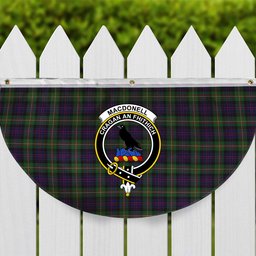 ScotsTee Shop Scottish MacDonell of Glengarry 3 Crest Tartan Non-Pleated Fan Flag Bunting Banner