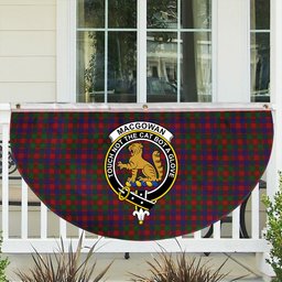 ScotsTee Shop Scottish MacGowan Crest Tartan Non-Pleated Fan Flag Bunting Banner