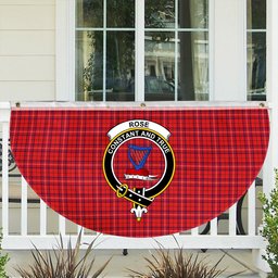 ScotsTee Shop Scottish Rose Modern Crest Tartan Non-Pleated Fan Flag Bunting Banner