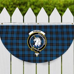 ScotsTee Shop Scottish Ramsay Blue Hunting Crest Tartan Non-Pleated Fan Flag Bunting Banner