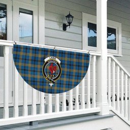 ScotsTee Shop Scottish Laing Crest Tartan Non-Pleated Fan Flag Bunting Banner