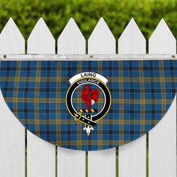 ScotsTee Shop Scottish Laing Crest Tartan Non-Pleated Fan Flag Bunting Banner