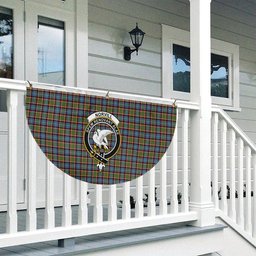 ScotsTee Shop Scottish Norvill Crest Tartan Non-Pleated Fan Flag Bunting Banner