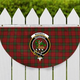 ScotsTee Shop Scottish Maxwell Crest Tartan Non-Pleated Fan Flag Bunting Banner