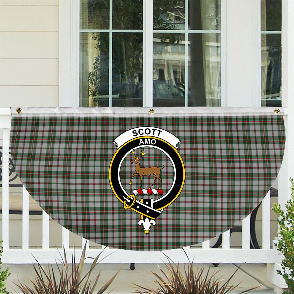 ScotsTee Shop Scottish Scott Dress 2 Crest Tartan Non-Pleated Fan Flag Bunting Banner