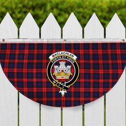 ScotsTee Shop Scottish MacLachlan Modern SC Crest Tartan Non-Pleated Fan Flag Bunting Banner