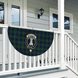 ScotsTee Shop Scottish MacCallum Modern SC Crest Tartan Non-Pleated Fan Flag Bunting Banner