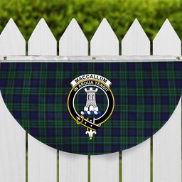 ScotsTee Shop Scottish MacCallum Modern SC Crest Tartan Non-Pleated Fan Flag Bunting Banner