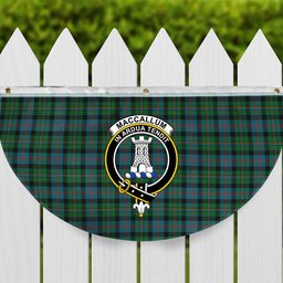 ScotsTee Shop Scottish MacCallum Ancient Crest Tartan Non-Pleated Fan Flag Bunting Banner