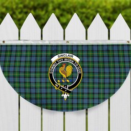 ScotsTee Shop Scottish Sinclair of Ulster Ancient Crest Tartan Non-Pleated Fan Flag Bunting Banner