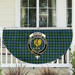 ScotsTee Shop Scottish Sinclair of Ulster Ancient Crest Tartan Non-Pleated Fan Flag Bunting Banner