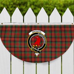 ScotsTee Shop Scottish MacNicol Ancient Crest Tartan Non-Pleated Fan Flag Bunting Banner