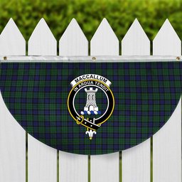 ScotsTee Shop Scottish MacCallum Modern Crest Tartan Non-Pleated Fan Flag Bunting Banner