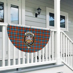 ScotsTee Shop Scottish MacLachlan Ancient Crest Tartan Non-Pleated Fan Flag Bunting Banner