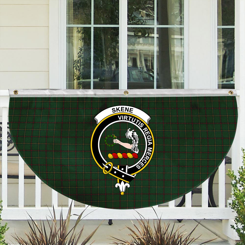 ScotsTee Shop Scottish Skene Hunting Crest Tartan Non-Pleated Fan Flag Bunting Banner