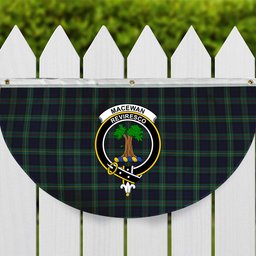 ScotsTee Shop Scottish MacEwan Modern Crest Tartan Non-Pleated Fan Flag Bunting Banner