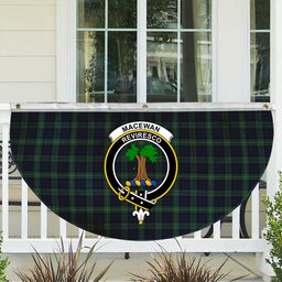 ScotsTee Shop Scottish MacEwan Modern Crest Tartan Non-Pleated Fan Flag Bunting Banner