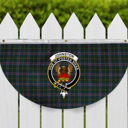 ScotsTee Shop Scottish Johnston Diana Dress Crest Tartan Non-Pleated Fan Flag Bunting Banner