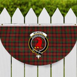 ScotsTee Shop Scottish McNicol Crest Tartan Non-Pleated Fan Flag Bunting Banner