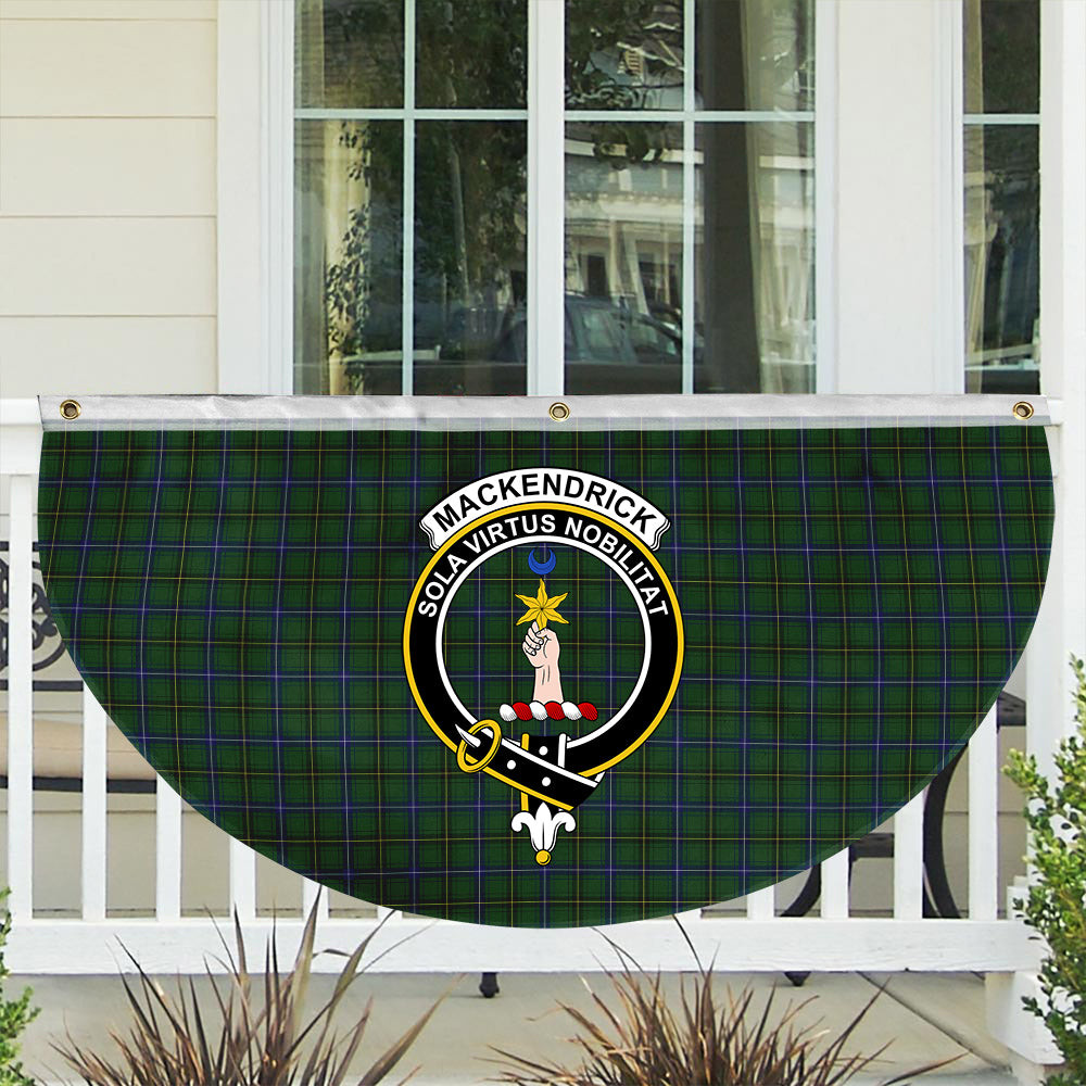 ScotsTee Shop Scottish MacKendrick Modern Crest Tartan Non-Pleated Fan Flag Bunting Banner