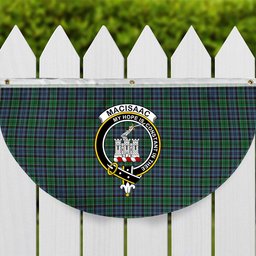 ScotsTee Shop Scottish MacIsaac Modern Crest Tartan Non-Pleated Fan Flag Bunting Banner