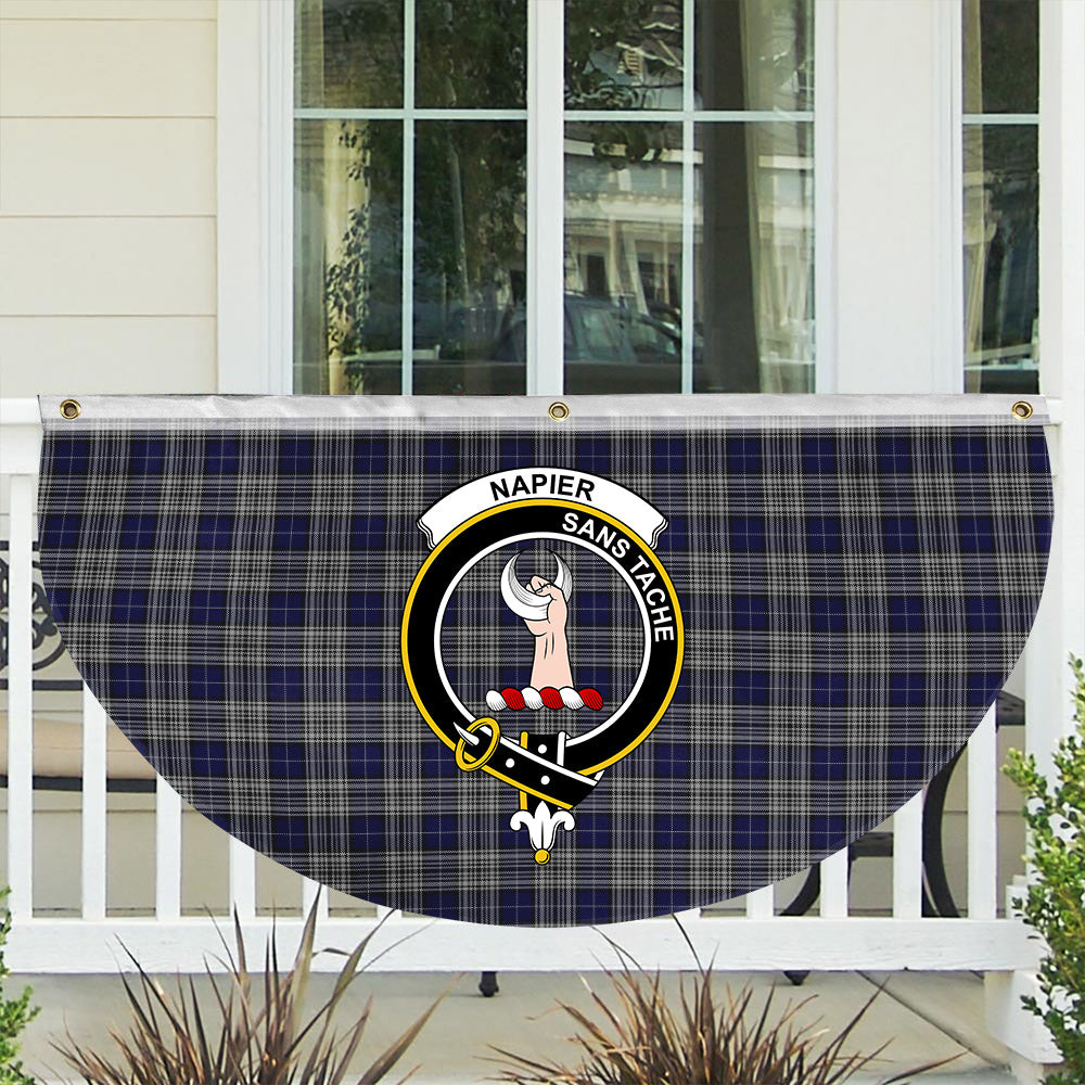 ScotsTee Shop Scottish Napier Crest Tartan Non-Pleated Fan Flag Bunting Banner