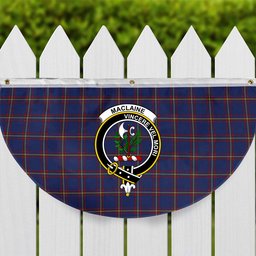 ScotsTee Shop Scottish MacLaine of Lochbuie Crest Tartan Non-Pleated Fan Flag Bunting Banner