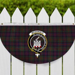ScotsTee Shop Scottish McDonald of Clan Ranald Crest Tartan Non-Pleated Fan Flag Bunting Banner