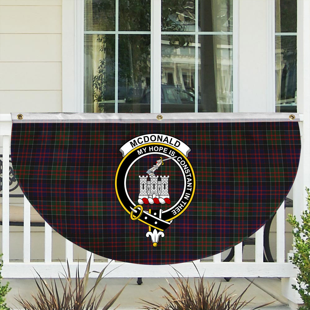 ScotsTee Shop Scottish McDonald of Clan Ranald Crest Tartan Non-Pleated Fan Flag Bunting Banner