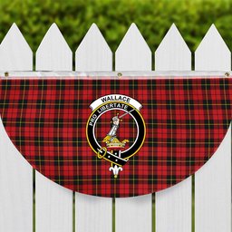 ScotsTee Shop Scottish Wallace Modern Crest Tartan Non-Pleated Fan Flag Bunting Banner