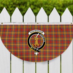 ScotsTee Shop Scottish Scrymgeour Ancient Crest Tartan Non-Pleated Fan Flag Bunting Banner