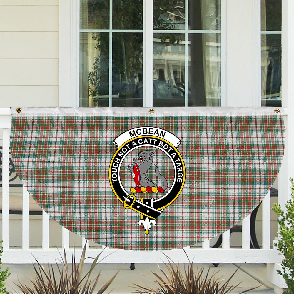 ScotsTee Shop Scottish McBean Dress Ancient Crest Tartan Non-Pleated Fan Flag Bunting Banner