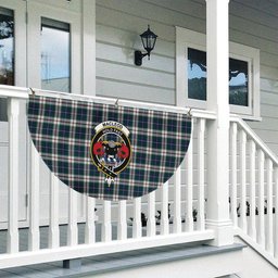 ScotsTee Shop Scottish MacLeod Of Californian Modern Crest Tartan Non-Pleated Fan Flag Bunting Banner
