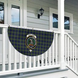 ScotsTee Shop Scottish MacLaren Crest Tartan Non-Pleated Fan Flag Bunting Banner