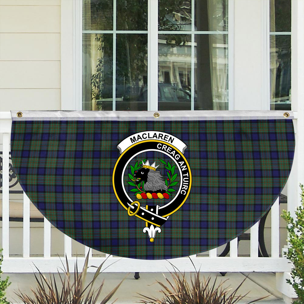 ScotsTee Shop Scottish MacLaren Crest Tartan Non-Pleated Fan Flag Bunting Banner