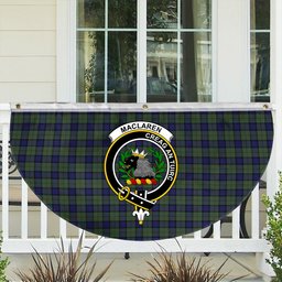 ScotsTee Shop Scottish MacLaren Crest Tartan Non-Pleated Fan Flag Bunting Banner