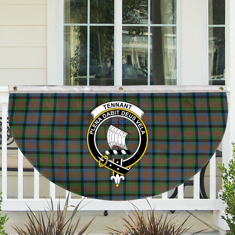 ScotsTee Shop Scottish Tennant Ancient Crest Tartan Non-Pleated Fan Flag Bunting Banner