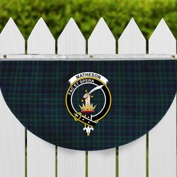ScotsTee Shop Scottish Matheson Hunting Modern Crest Tartan Non-Pleated Fan Flag Bunting Banner