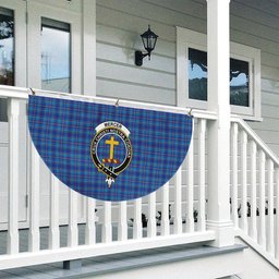 ScotsTee Shop Scottish Mercer Modern Crest Tartan Non-Pleated Fan Flag Bunting Banner