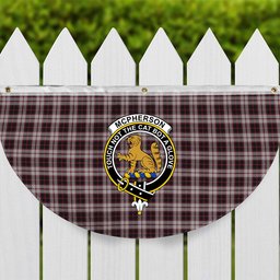 ScotsTee Shop Scottish McPherson Crest Tartan Non-Pleated Fan Flag Bunting Banner